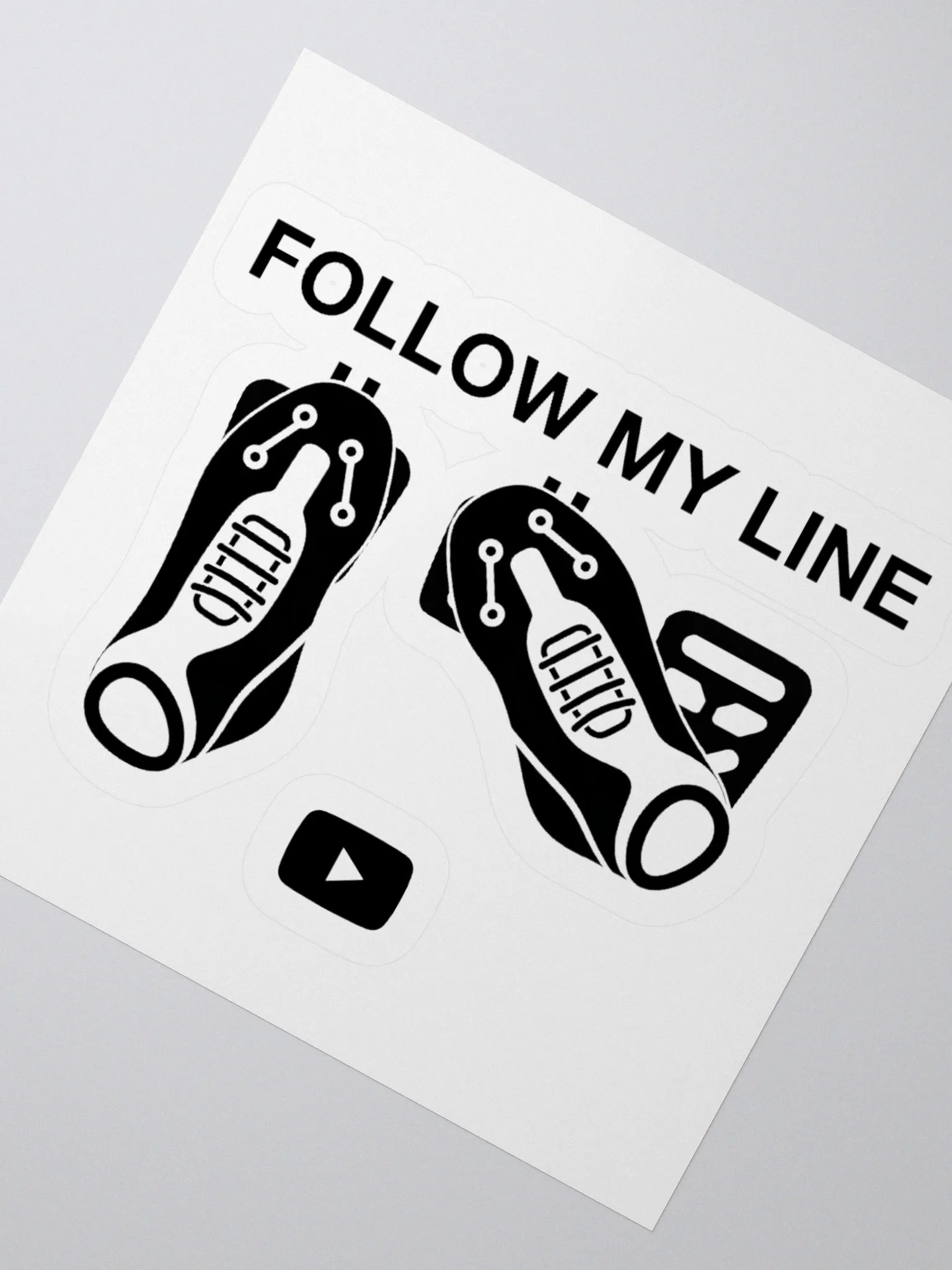 Follow My Line Sticker Black on White v2 product image (2)