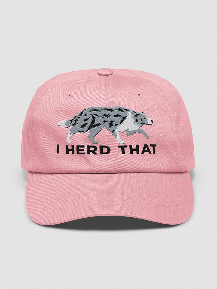 I Herd That Classic Dad Hat(Embroidered) of a Border Collie(Blue Merle) product image (25)