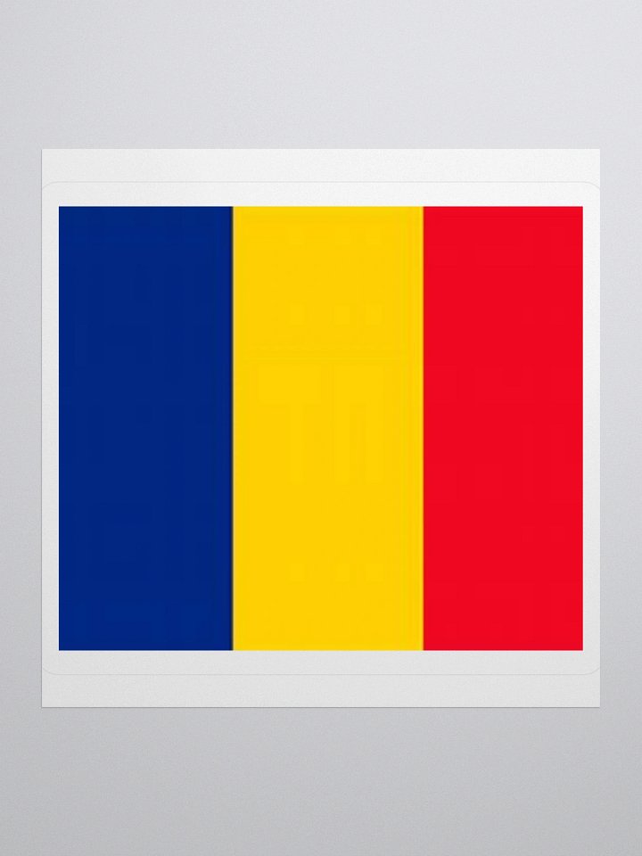 Romanian Flag Sticker - Durable Vinyl for Indoor Use - Multiple Sizes Available product image (2)
