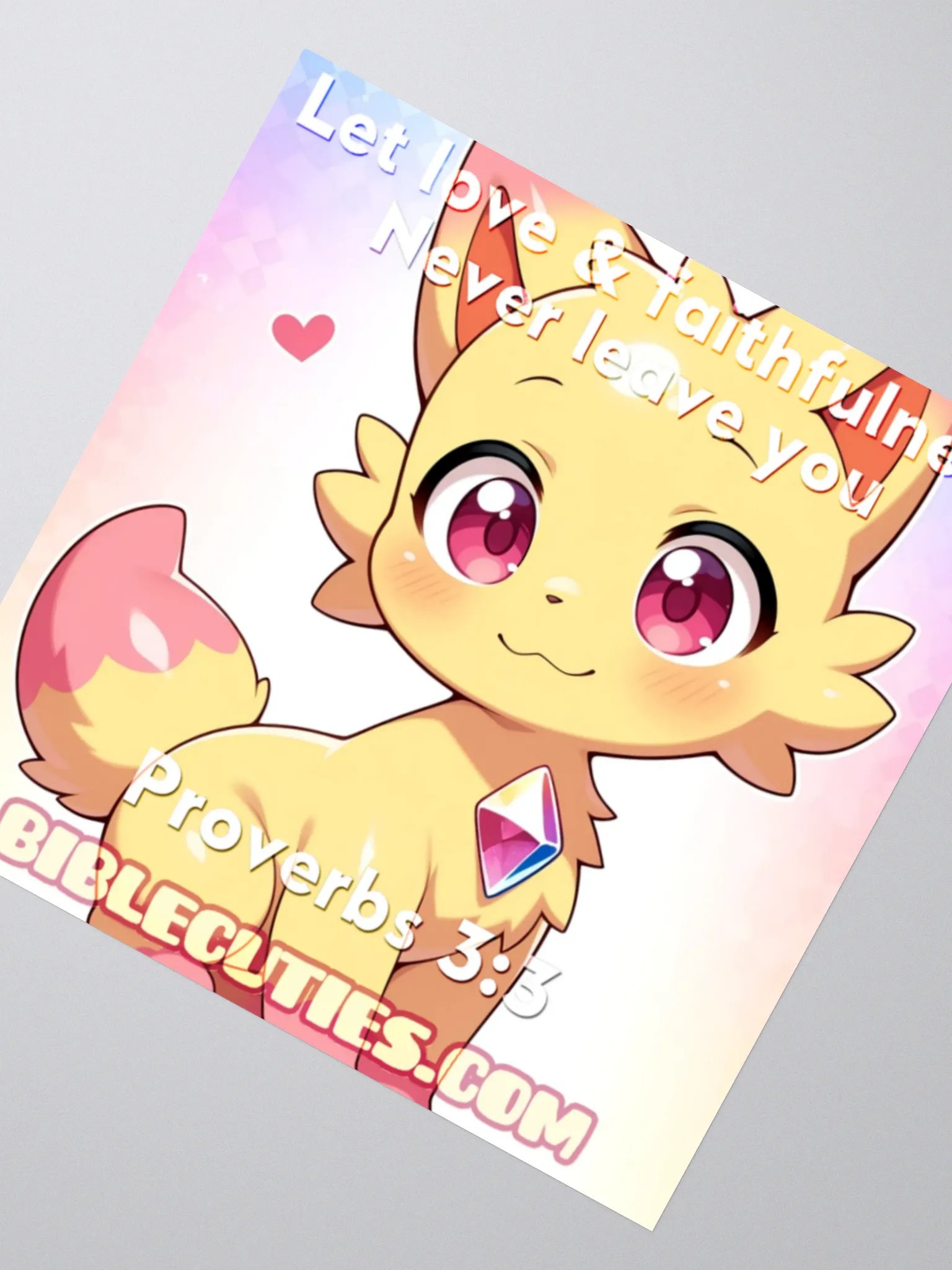 Bible Cuties Lauren - Let love & faithfulness never leave you Sticker product image (3)
