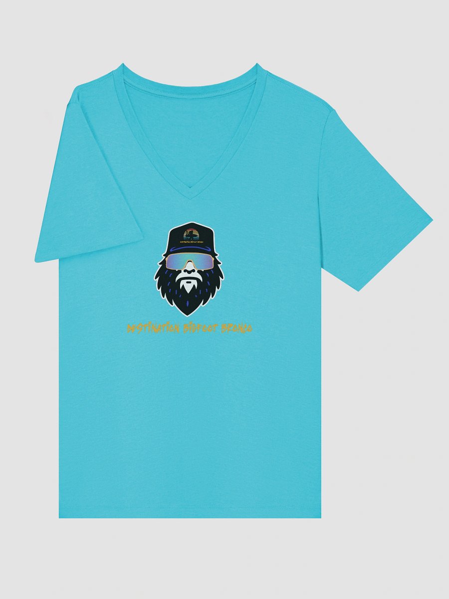 Destination Bigfoot Bronco Bigfoot Logo Bella+Canvas Women's Relaxed V-Neck T-Shirt (Turquoise) product image (5)
