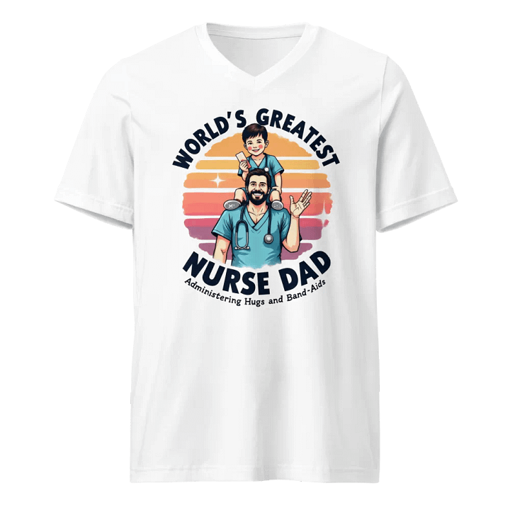 World's Greatest Nurse Dad V-Neck Tee product image (1)