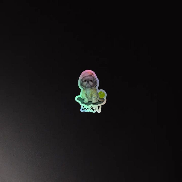 Rainy Day Pup Holographic Sticker Sheet product image (4)