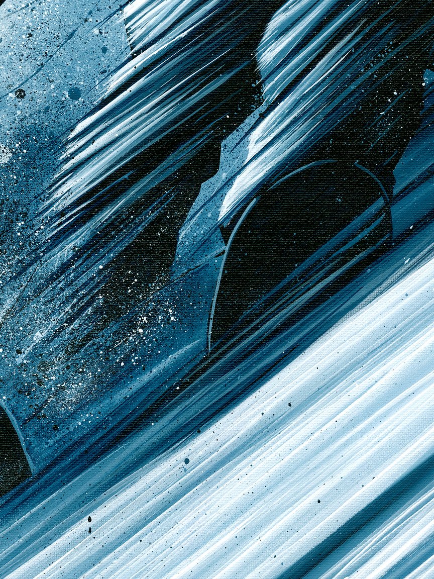 Blue Blower Skiing - Mounted Print product image (3)