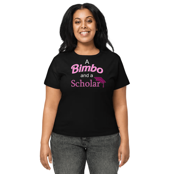 A Bimbo and a Scholar Ladies' Short Tee product image (2)