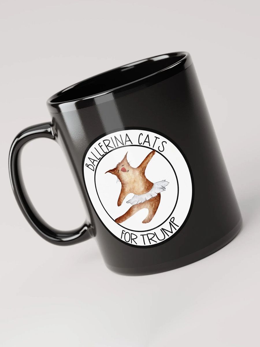 Dancing Ballerina Cat For Trump Black Mug product image (3)