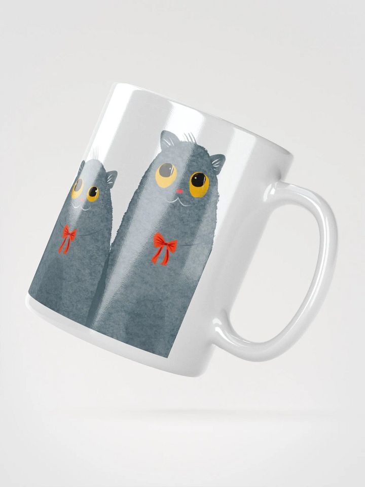 Hand Drawn Cats in Red Bow Ties Mug product image (2)
