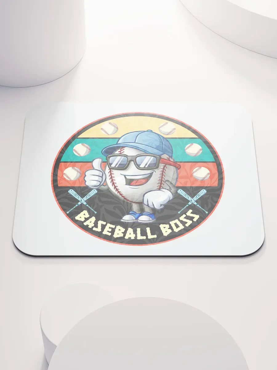 Baseball Boss Thumbs-Up Mouse Pad product image (1)