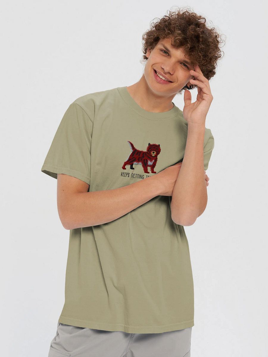 Keeps Getting Terrier T-Shirt(Embroidered) of a Cairn Terrier(Red Brindle) product image (13)