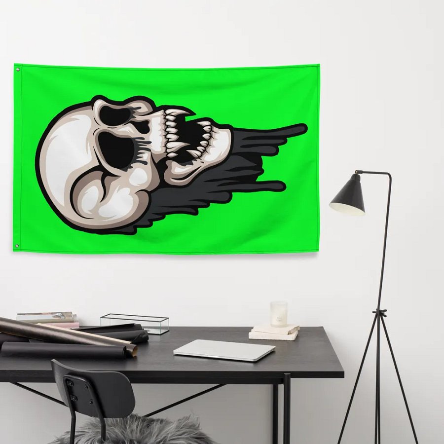 Def-Zombie Skull Flag product image (10)