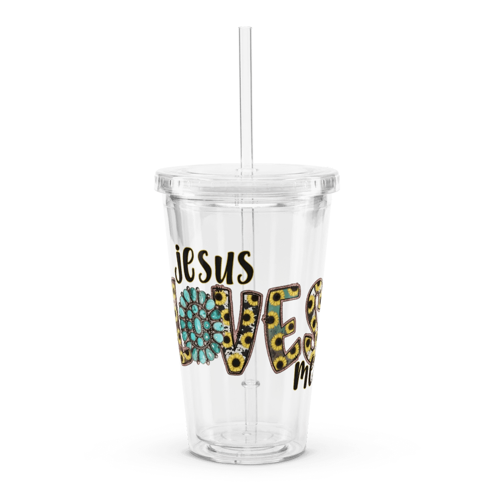 Jesus Love Me - Double Wall Clear Plastic Tumbler product image (1)