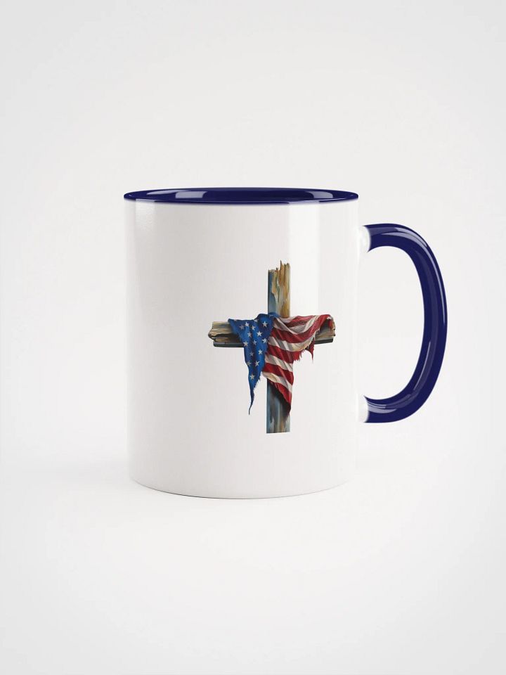 American Flag Cross Coffee Mug – Patriotic Faith Drinkware product image (3)
