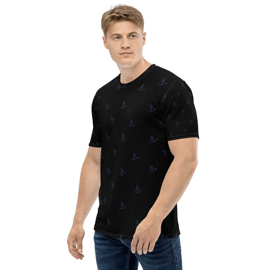 humming birds on black t shirt product image (3)