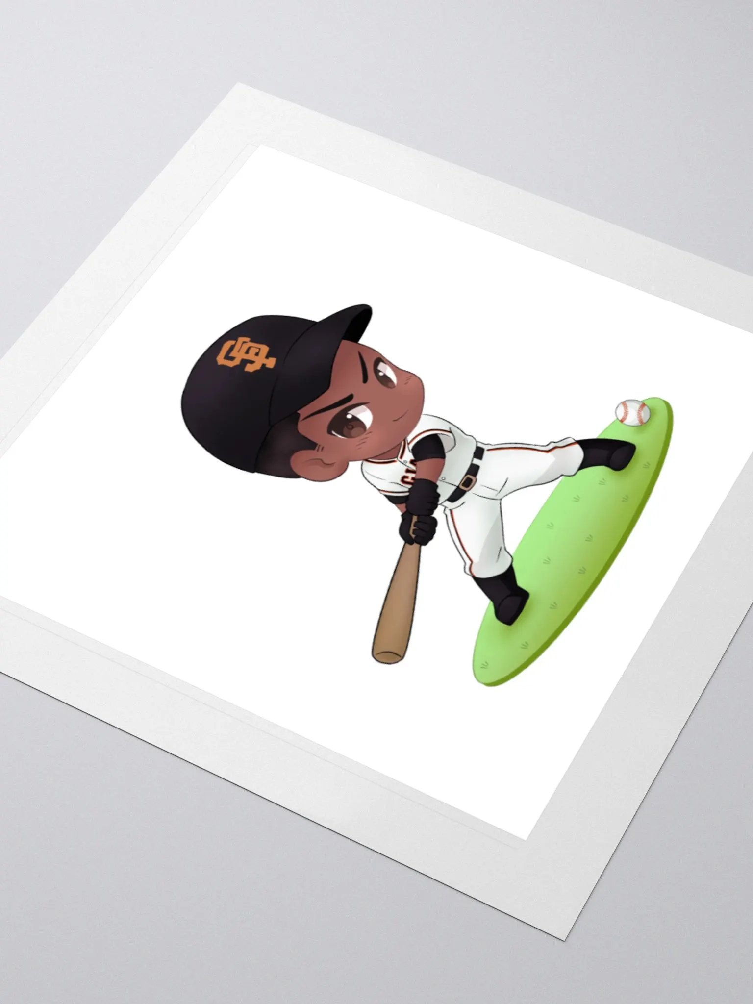 Chibi Willie Mays Kiss Cut Stickers product image (3)