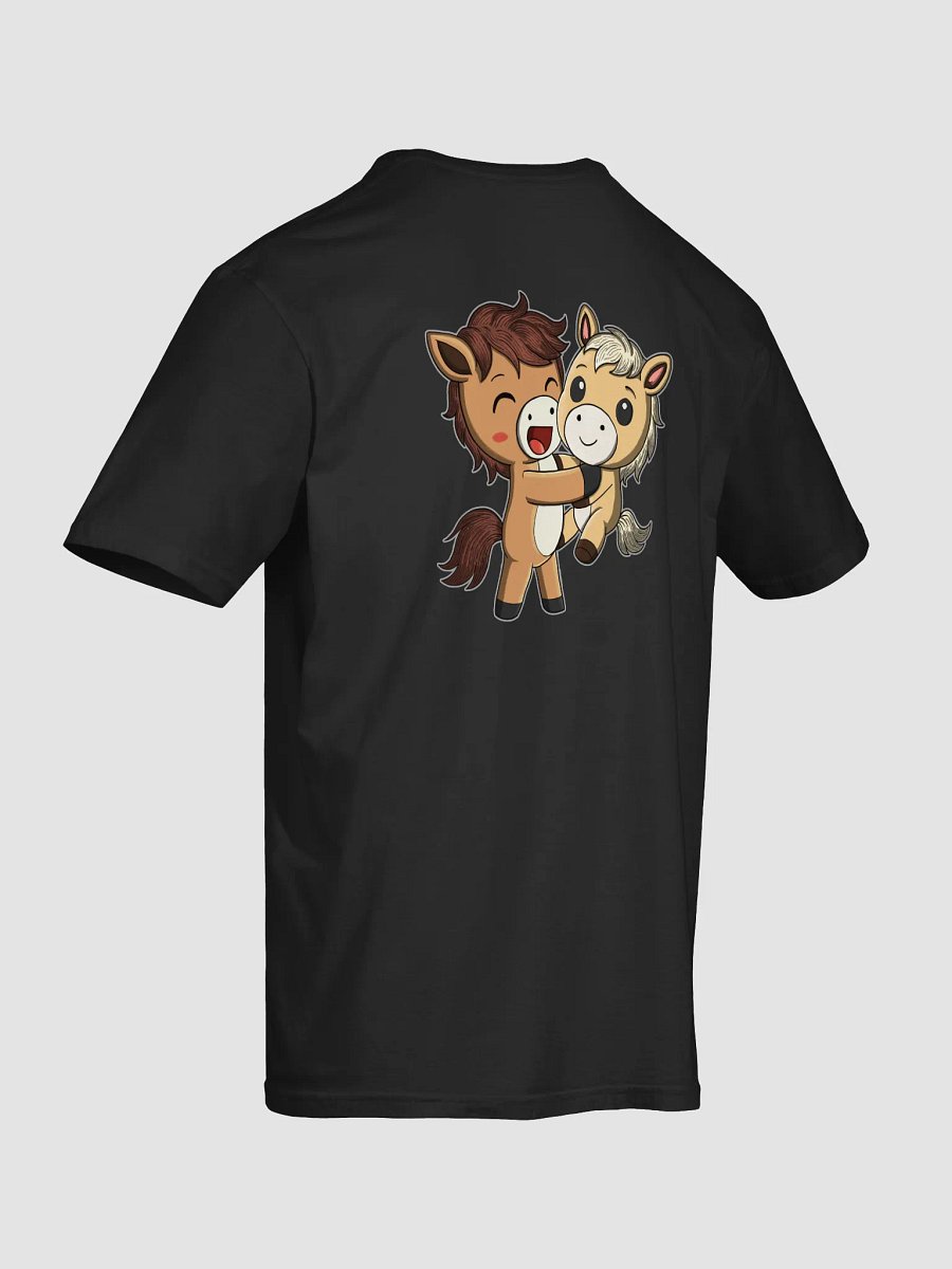 Pocket Waffle & Relatable Horses Hug T-Shirt | Cute Plush Horse Duo Tee | Cute Front & Back Print product image (51)