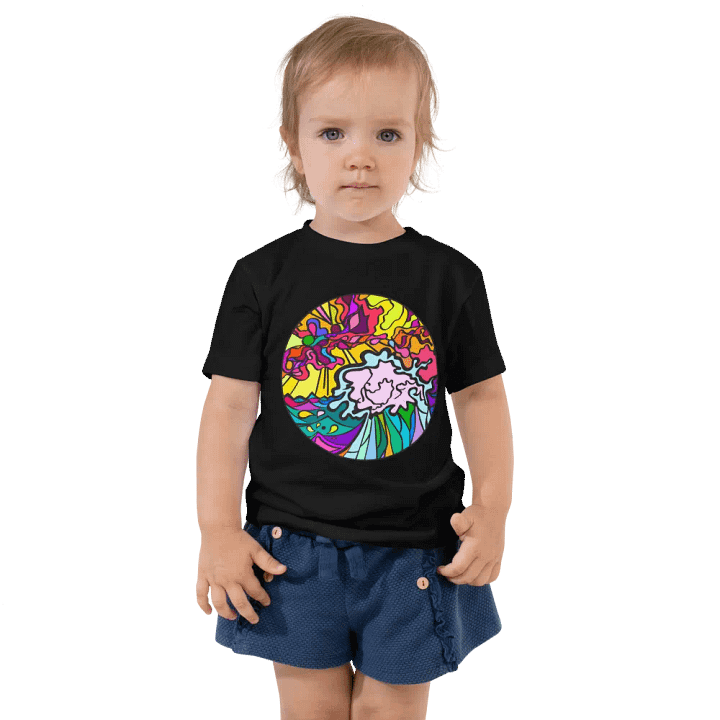 Swirling Kaleidoscope Toddler T-Shirt - Wave at Sunset product image (1)