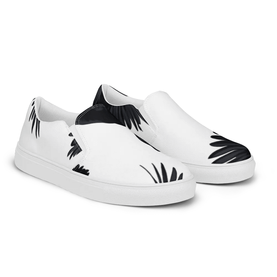 Men's Slip-On Canvas Shoes with Unique Crow Design 🖤 product image (6)