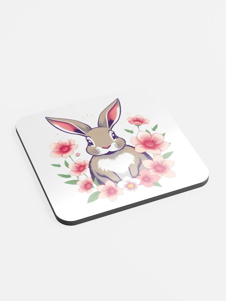 Floral Bunny Cork Coaster product image (1)