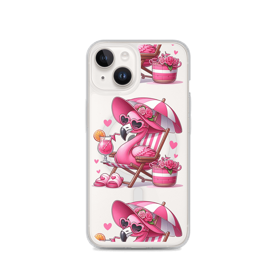 Flamingo Paradise iPhone® MagSafe® Clear Case product image (4)