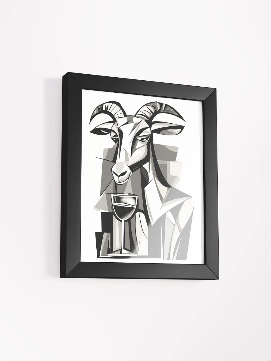 Goat & Wine Glass Framed Poster product image (2)