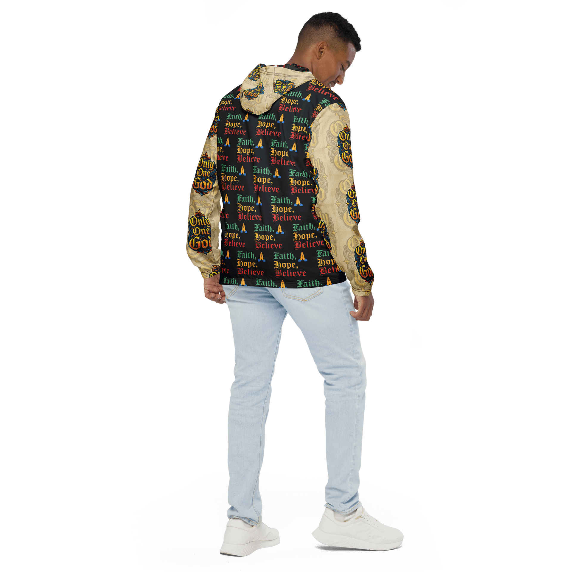 Da Culture Only One God & Faith Hope Believe Unisex Windbreaker Jacket "HOT" For Back To School product image (4)
