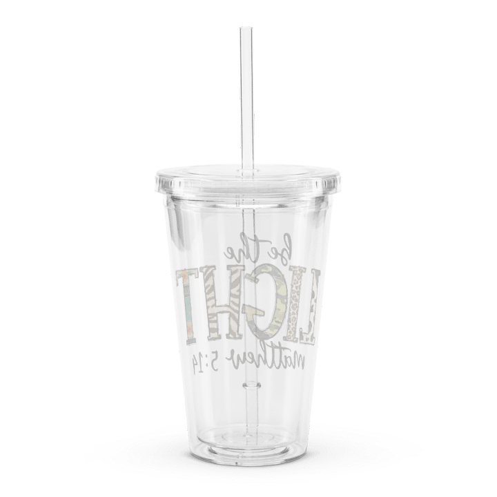 Be The Light - Double Wall Clear Plastic Tumbler product image (2)