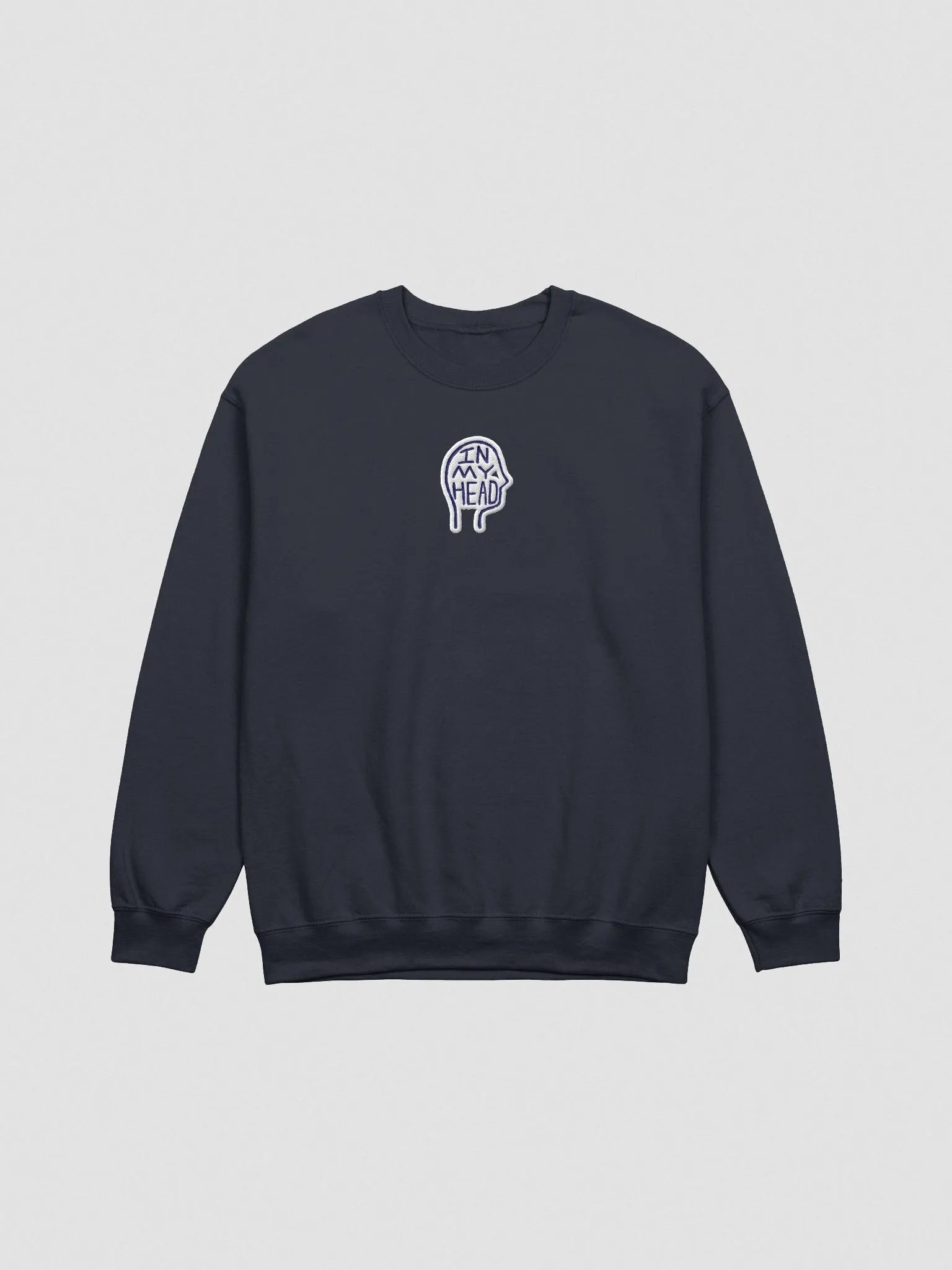 In My Head embroidered crewneck (navy bubble design) product image (4)