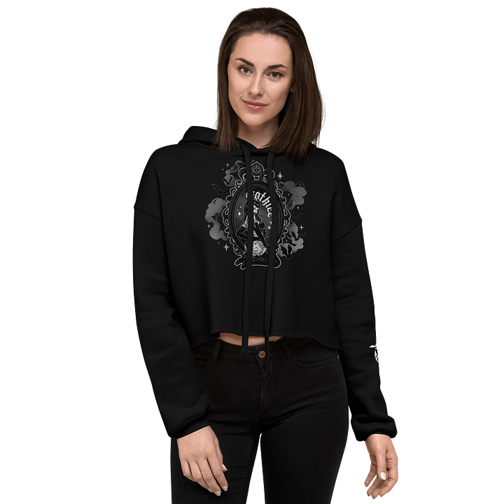 𝖌𝖔𝖙𝖍𝖎𝖈𝖈 crop hoodie product image (2)