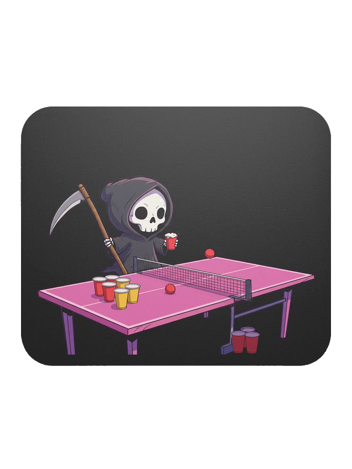 Grim - Beer Pong Black Mouse Pad product image (1)