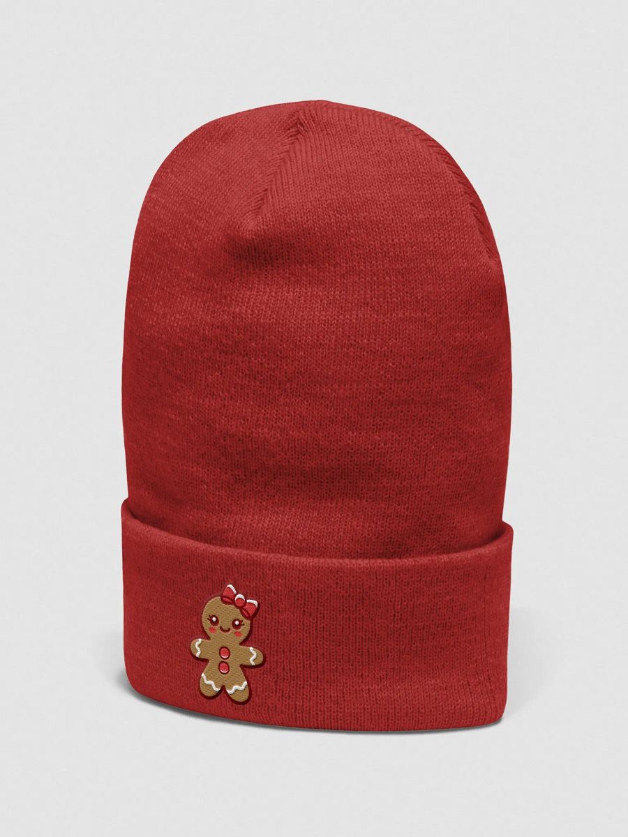 Gingerbread Girl Embroidered Cuffed Beanie product image (3)