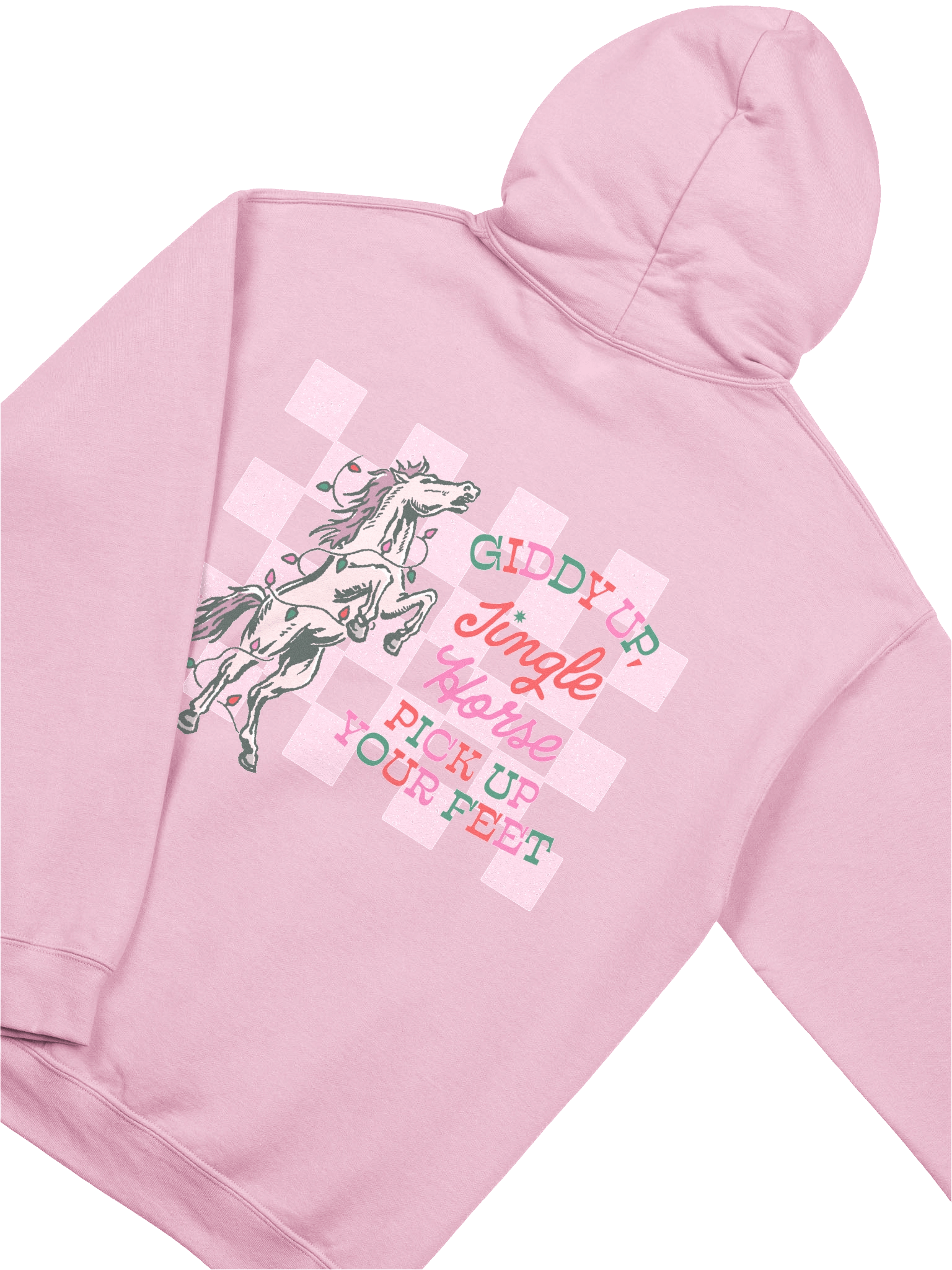 jingle horse printed hoodie product image (1)