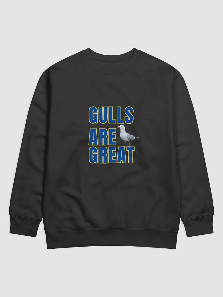 GULLS ARE GREAT Sweatshirt with Blue & Yellow Text product image (1)