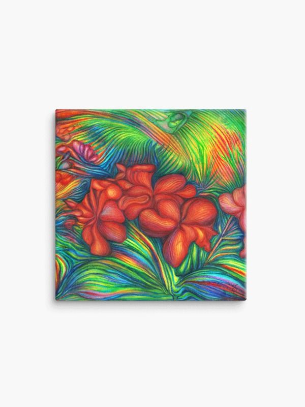 Blank Canvas: Unleash Your Artistic Vision - Tropical Red Flowers product image (5)