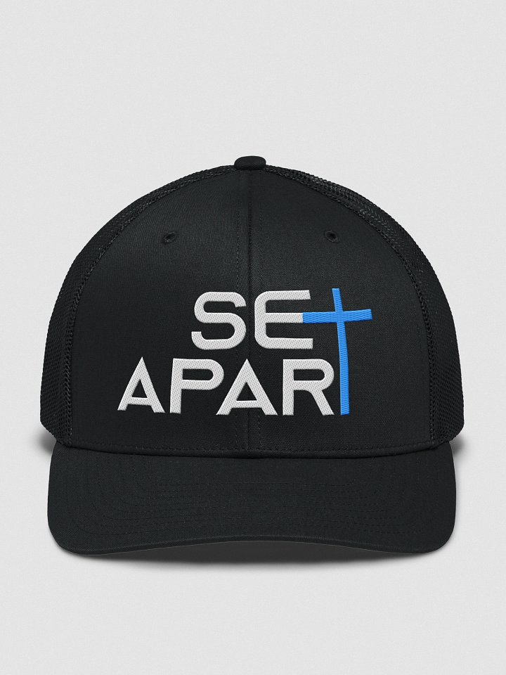 CSAT "Set Apart" Premium Trucker Hat: Aqua Cross Edition product image (1)