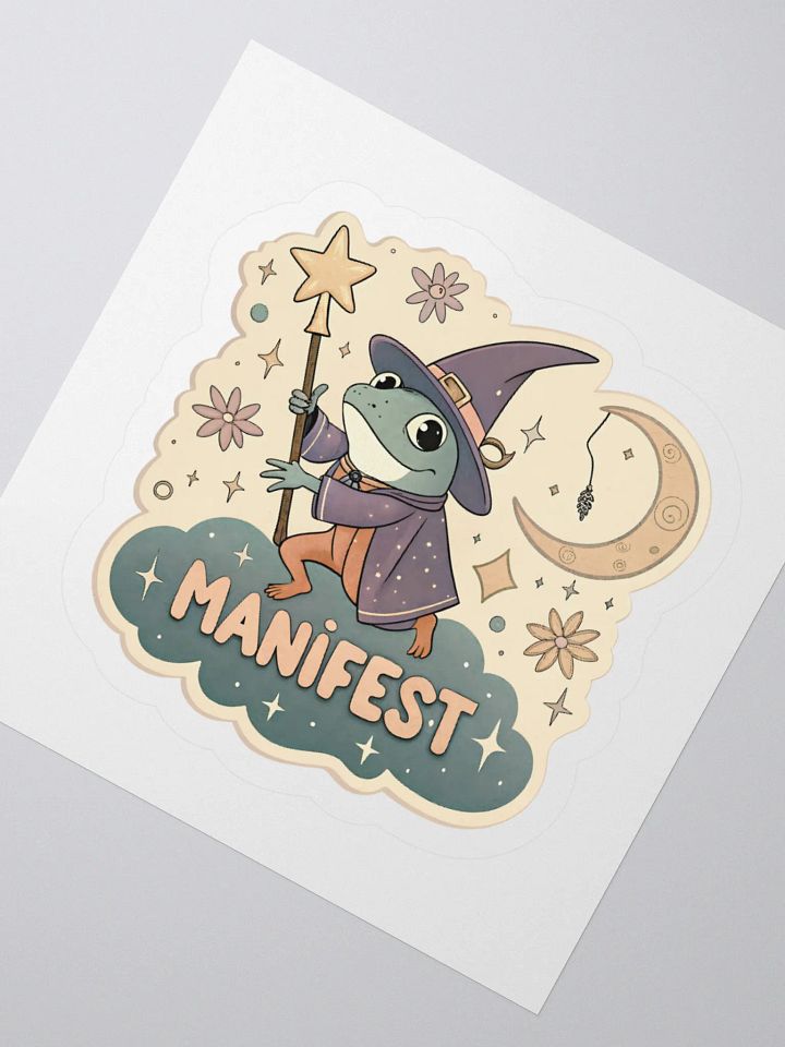 Whimsical Wizard Frog Kiss Cut Stickers product image (4)