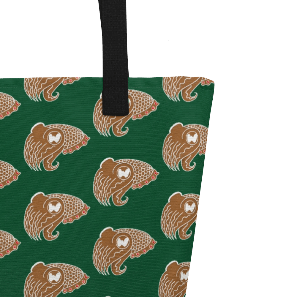 Gingerbread Dark Green Tote product image (3)