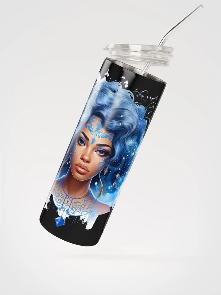 Aquarius Sparkling Blue Stainless Steel Tumbler: Embrace Celestial Charm! ♒💙 product image (2)