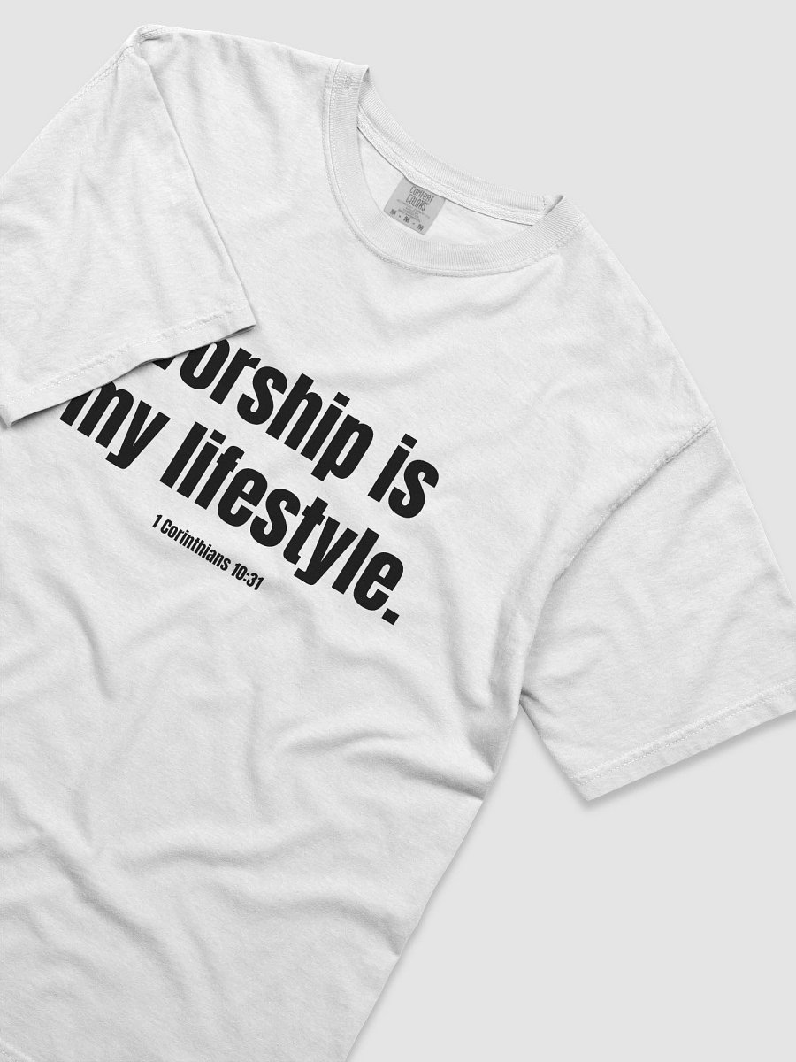 Worship Is My Lifestyle - White Tee product image (5)