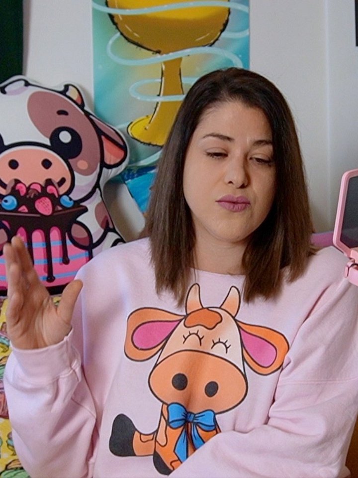 Orange Kawaii Cow Sweatshirt product image (1)