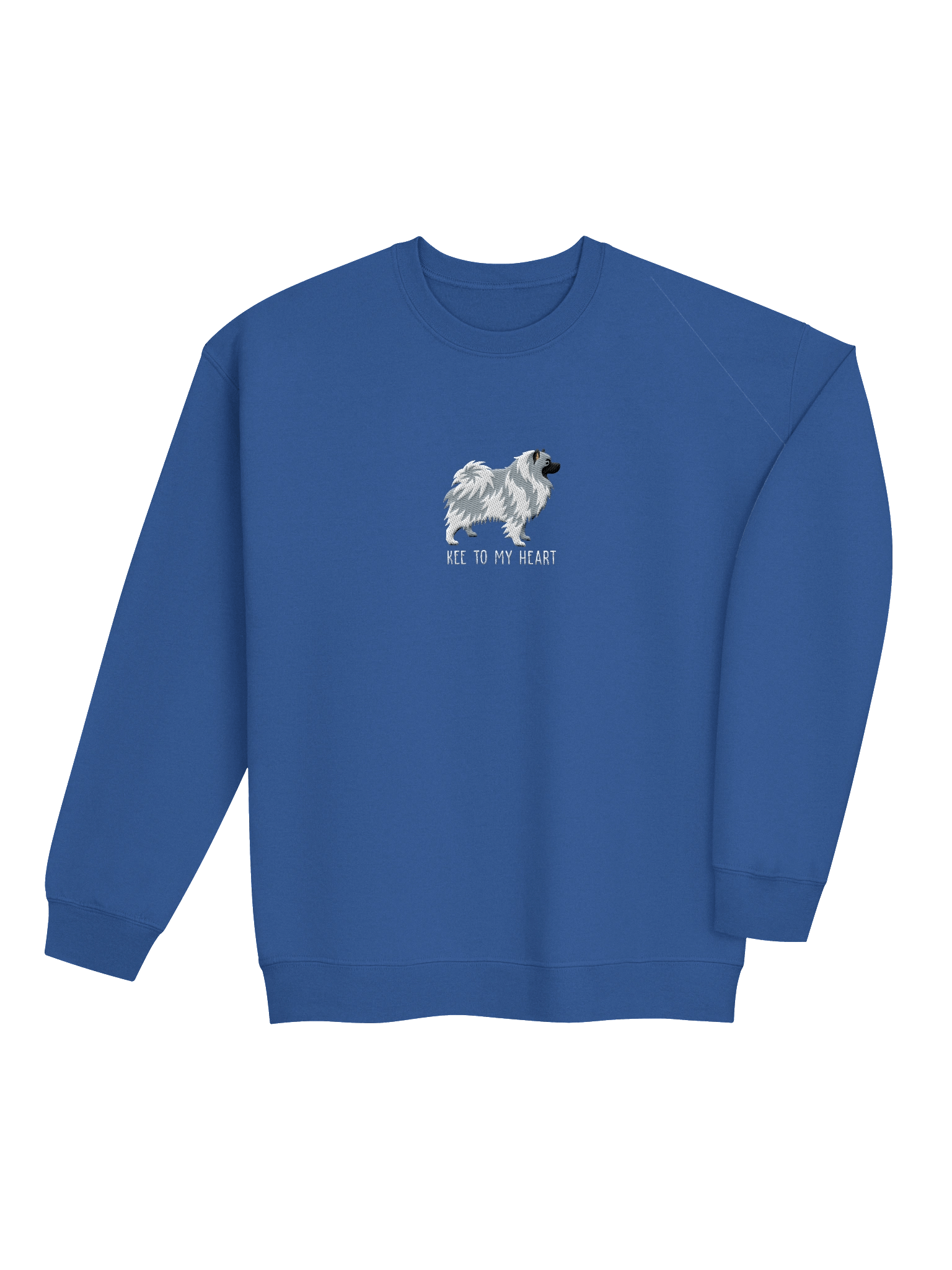 Kee to My Heart Sweatshirt (Embroidered) of a Keeshond(Blue & White) product image (16)