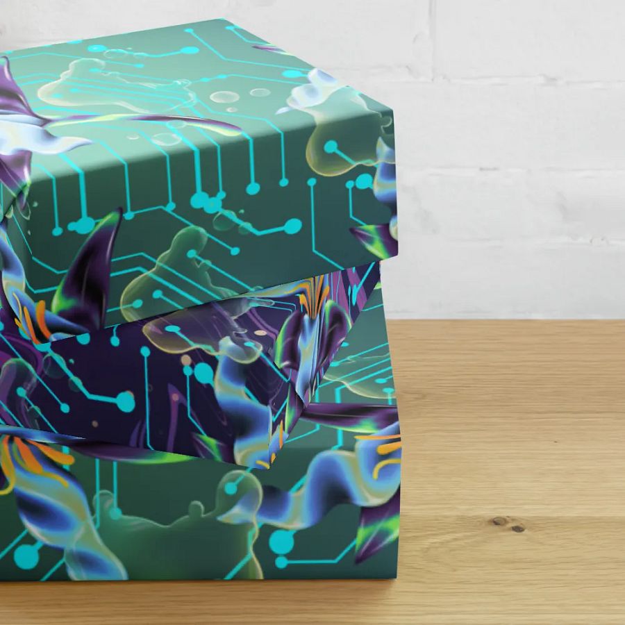 Stylish meta design wrapping paper product image (10)