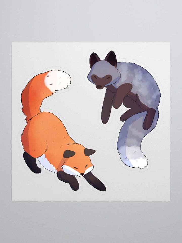 Fox and Silver fox Dynamic Duo Stickers product image (2)
