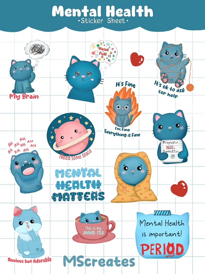 Mental Health Sticker Sheet product image (1)