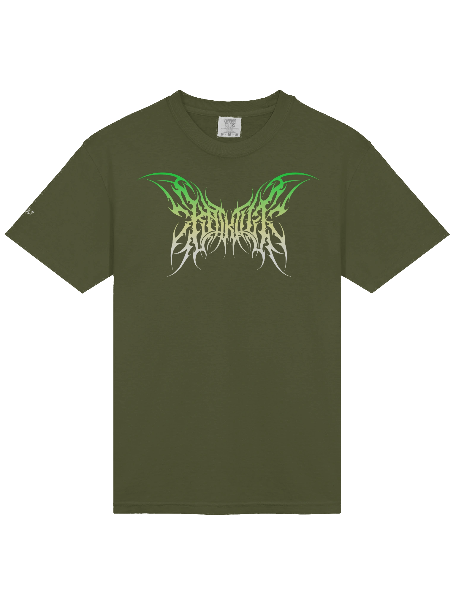 Kat Kult Comfort Colors T-Shirt (Green & White logo) product image (3)