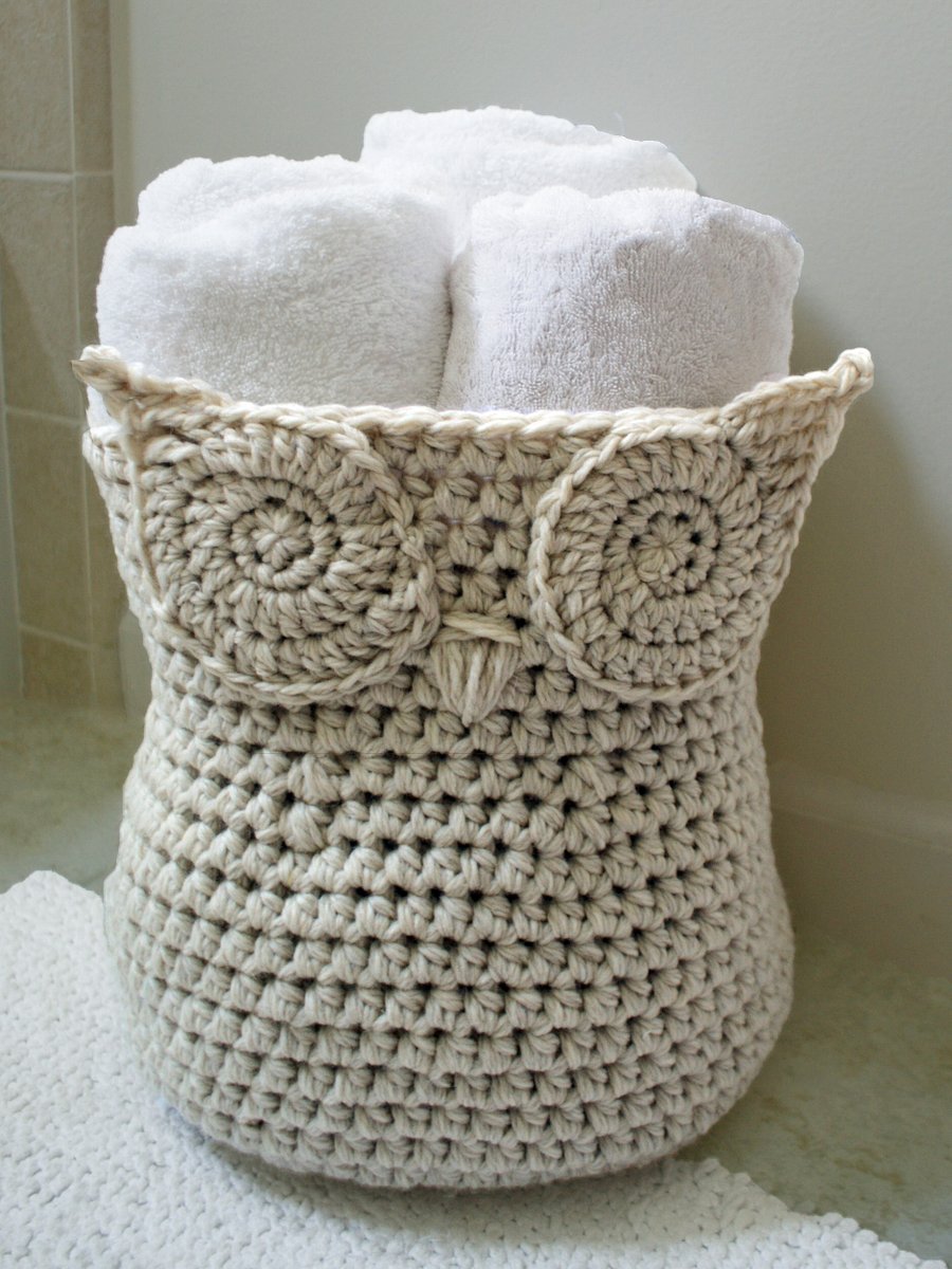 Owl Basket Crochet Basket product image (1)