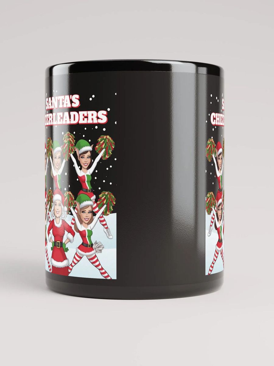 Santa's Cheerleaders Elves Squad Black Mug product image (10)