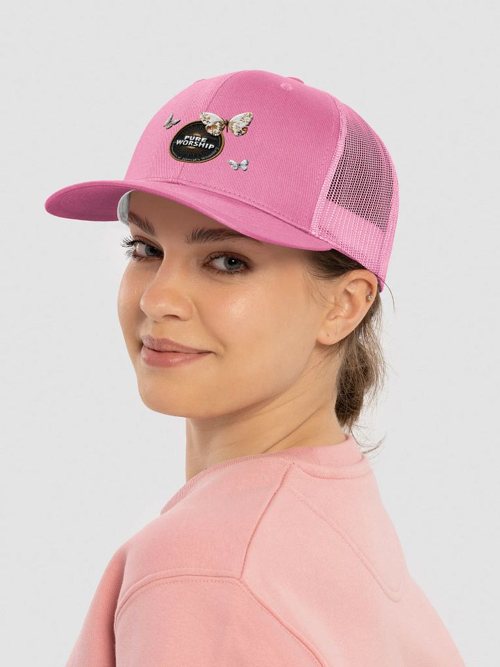 Embroidered Pure Worship Butterfly Trucker Hat – 2025 Jehovah’s Witnesses Regional Convention Keepsake product image (2)