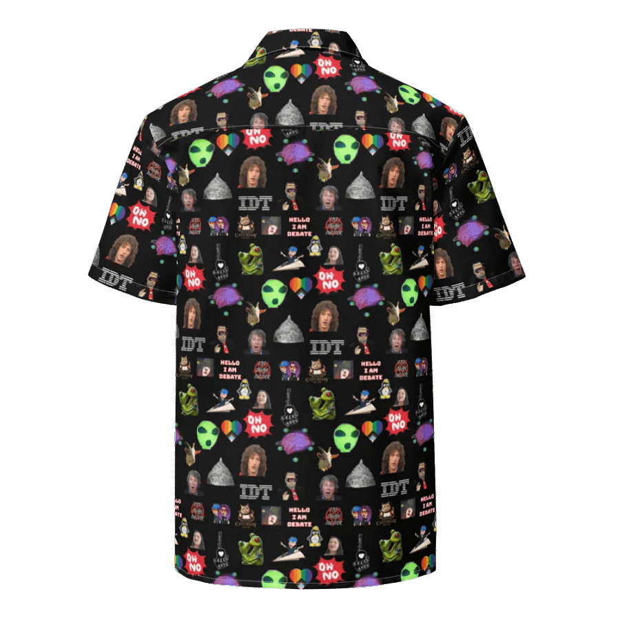 Emotes All Over Print Hawaiian Style Shirt - Black product image (2)