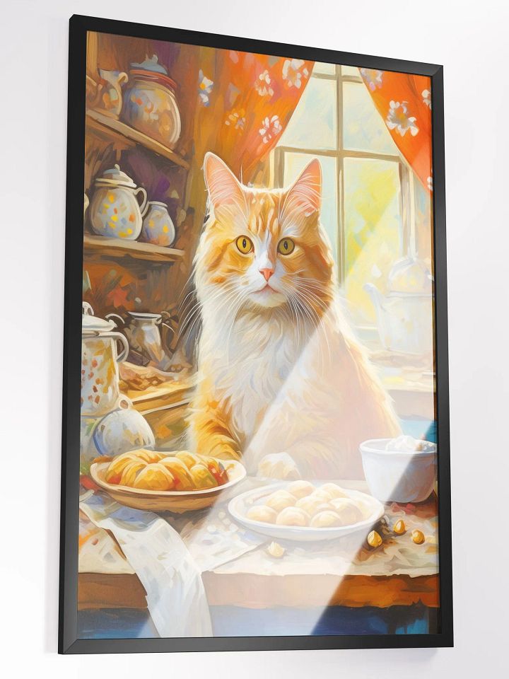 Cat in the Vintage Kitchen – AI-Generated Digital Art in Oil Painting Style product image (2)