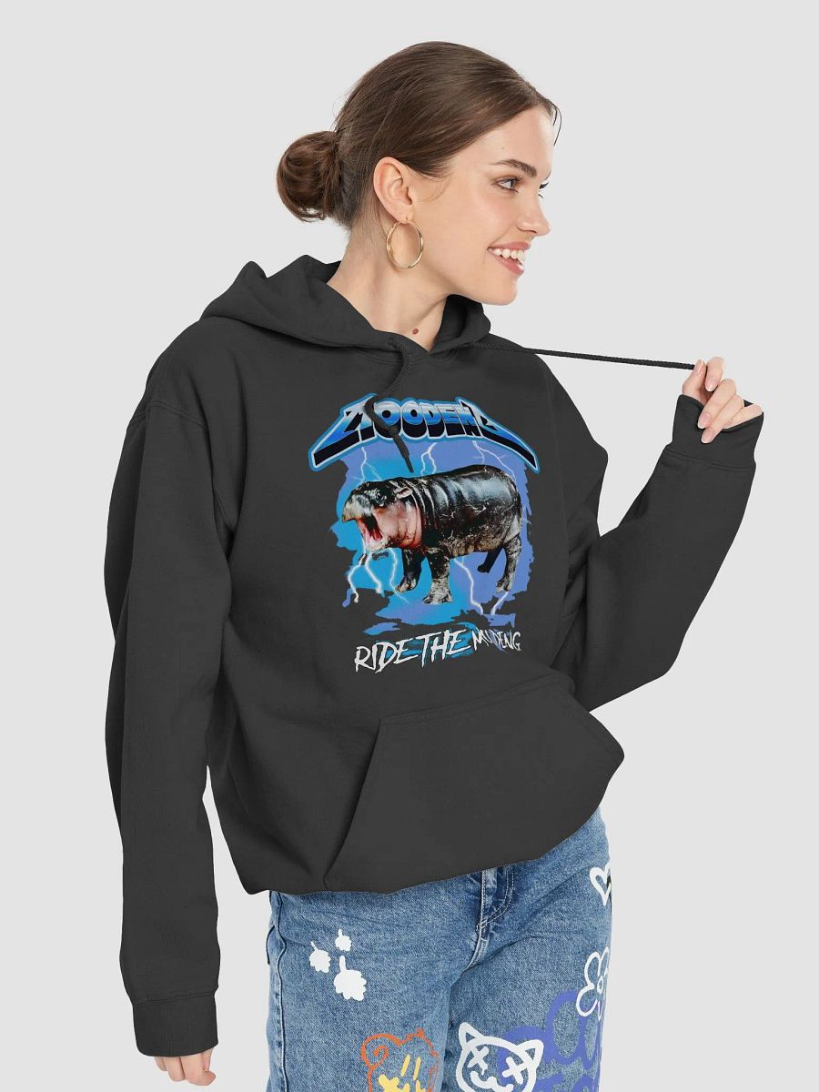 Moo Deng hippo Ride The Moo Deng Hoodie - Electric Hippo Thunder Hoodie product image (43)